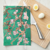 Groene Van Gogh Amandelbloesems Theedoek (Quarter Fold)