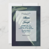 Groene varen blad bruiloft uitnodiging (Voorkant)