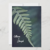 Groene varen blad bruiloft uitnodiging (Achterkant)