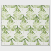 Groene varen botanische illustratie cadeaupapier (Vlak)