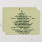 Groene Varen Bruiloft Kaart (Voorkant / Achterkant)