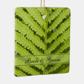 Groene Varen Bruiloft Keramisch Ornament (Rechts)