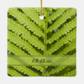 Groene Varen Bruiloft Keramisch Ornament (Achterkant)