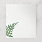 Groene varen bruiloft. Waterverf bos botanisch Plaatskaartje (Buitenkant ongevouwen)