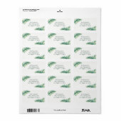 Groene Varen Waterverf Adresetiketten Etiket (Full Sheet)
