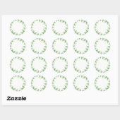 Groene Varen Waterverf Blank Bruiloft Favor Sticke Ronde Sticker (Vel)