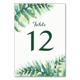 Groene Varen Waterverf Bruiloft Kaart