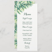 Groene varen Waterverf menu's (Voorkant / Achterkant)