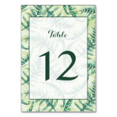 Groene Varen Waterverf Tafelnummer Kaarten (Achterkant)