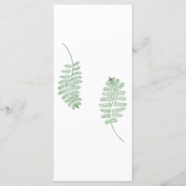 Groene varen, Wedding menu kaarten