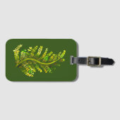 Groene varenblad plant kunst bagagelabel (Voorkant (horizontaal))
