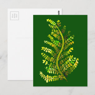 Groene varenblad plant kunst briefkaart