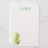 Groene varenblad plant kunst briefpapier (Voorkant)