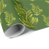 Groene varenblad plant kunst cadeaupapier (Rol Hoek)