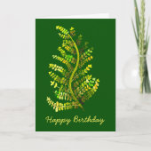 Groene varenblad plant kunst kaart (Voorkant)