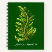 Groene varenblad plant kunst notitieboek (Voorkant)