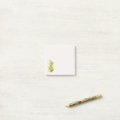 Groene varenblad plant kunst post-it® notes (Op bureau)
