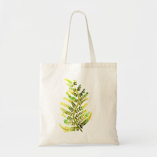 Groene varenblad plant kunst tote bag (Voorkant)