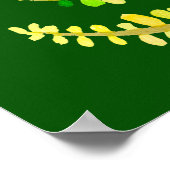 Groene varenbladplantkunst poster (Hoek)
