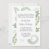 Groene varens bruiloft uitnodiging (Voorkant)