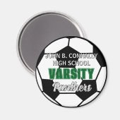 Groene Varsity Voetbal Aangepaste Middelbare Schoo Magneet (Voorkant / Achterkant)