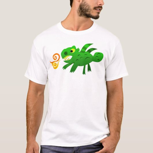 Groene vaste draak (volwassenen) t-shirt (Voorkant)