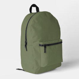 Groene, vaste kleur bedrukte rugzak