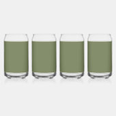 Groene, vaste kleur blikvorm glas (Achterkant)