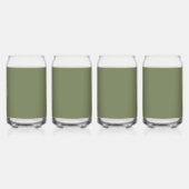 Groene, vaste kleur blikvorm glas (Voorkant)