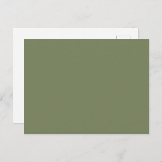 Groene, vaste kleur briefkaart (Voorkant / Achterkant)