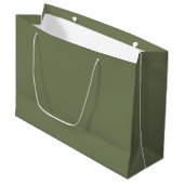 Groene, vaste kleur groot cadeauzakje (Voorkant Gekanteld)