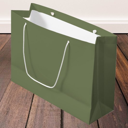 Groene, vaste kleur groot cadeauzakje