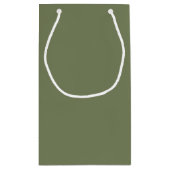 Groene, vaste kleur klein cadeauzakje (Achterkant)