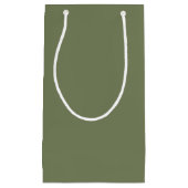 Groene, vaste kleur klein cadeauzakje (Voorkant)