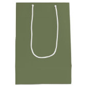 Groene, vaste kleur medium cadeauzakje (Achterkant)