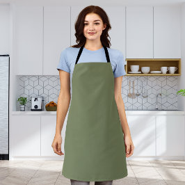 Groene, vaste kleur schort