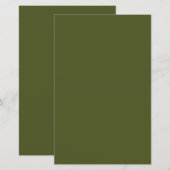 Groene, vaste kleur voor het leger (Voorkant / Achterkant)