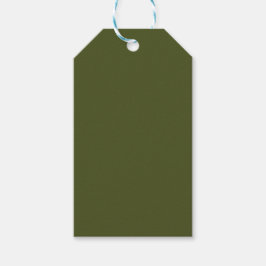 Groene, vaste kleur voor het leger cadeaulabel