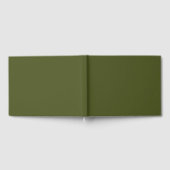 Groene, vaste kleur voor het leger gastenboek (Volledig)