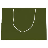 Groene, vaste kleur voor het leger groot cadeauzakje (Voorkant)