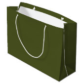 Groene, vaste kleur voor het leger groot cadeauzakje (Achterkant Gekanteld)