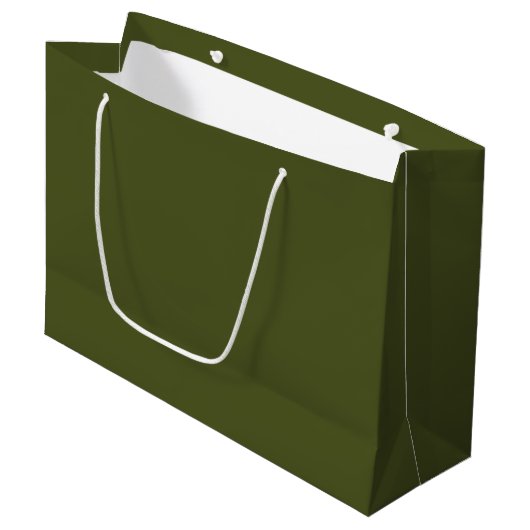 Groene, vaste kleur voor het leger groot cadeauzakje (Voorkant Gekanteld)