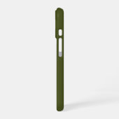Groene, vaste kleur voor het leger iPhone 16 hoesje (Linkerkant)