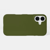 Groene, vaste kleur voor het leger iPhone 16 hoesje (Achterkant horizontaal)