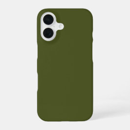 Groene, vaste kleur voor het leger iPhone 16 hoesje