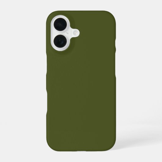 Groene, vaste kleur voor het leger iPhone 16 hoesje (Achterkant)
