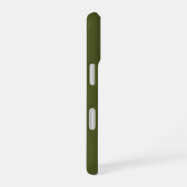 Groene, vaste kleur voor het leger iPhone 16 hoesje (Rechterkant)