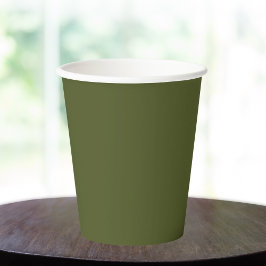 Groene, vaste kleur voor het leger papieren bekers
