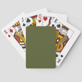 Groene, vaste kleur voor het leger pokerkaarten