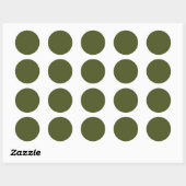 Groene, vaste kleur voor het leger ronde sticker (Vel)